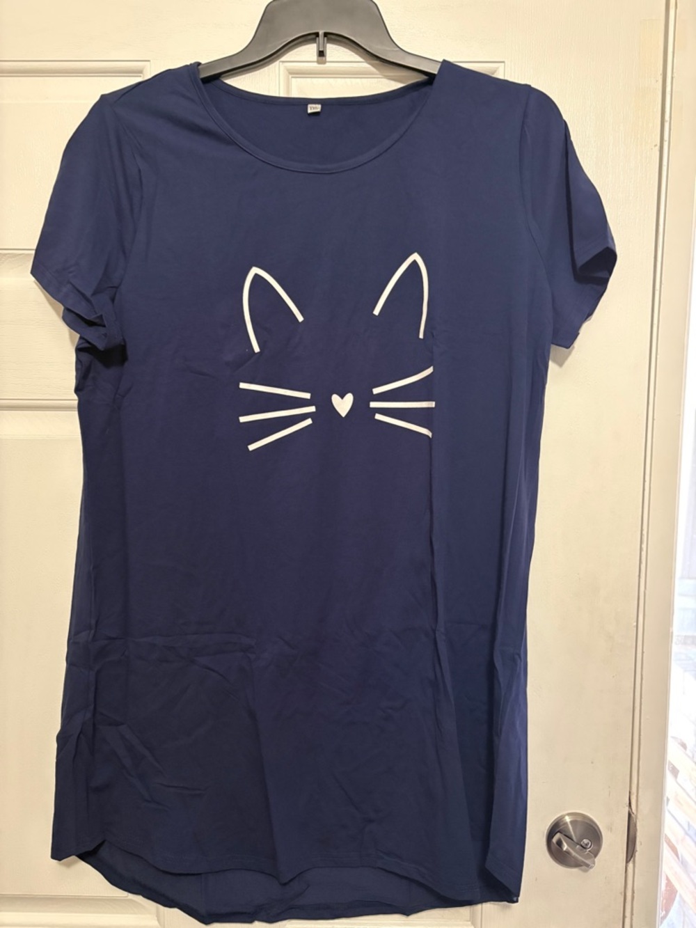 Navy Cat Face nightshirt